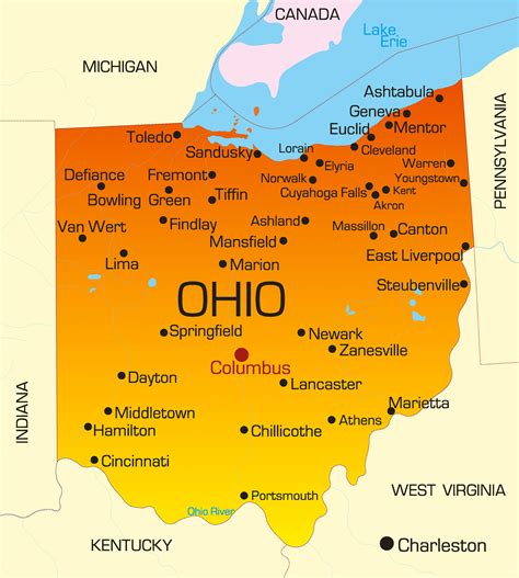 largest state in ohio map.